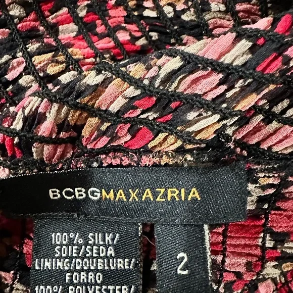 BCBG  100% silk dress. Size 2. Wedding guest, Spring, dainty floral, femme-girly - Picture 10 of 10